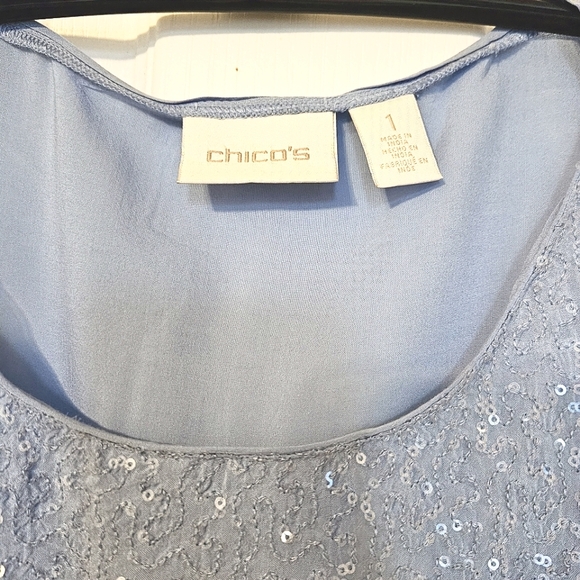 Chicos Sequin Dreams Steph Top Size M NWOT - Picture 4 of 5
